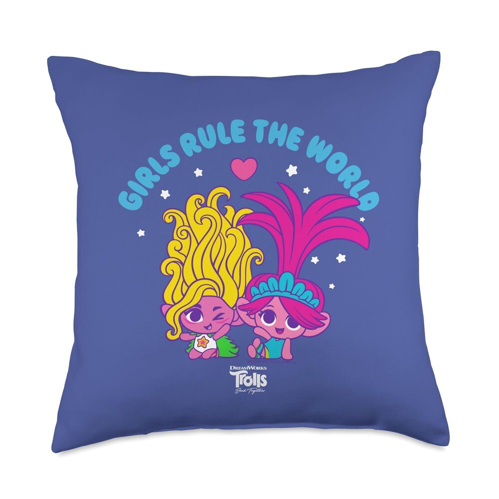 8352 DreamWorks Trolls Band Together Girls Rule the World Throw Pillow